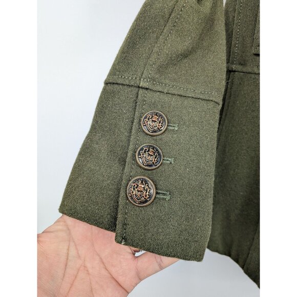 Guess Wool Blend Peacoat Jacket Women Size L Double Breasted Military Modern Y2K - Picture 15 of 16